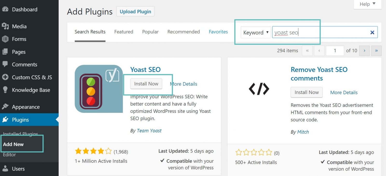 Adicionar Plugin no Painel