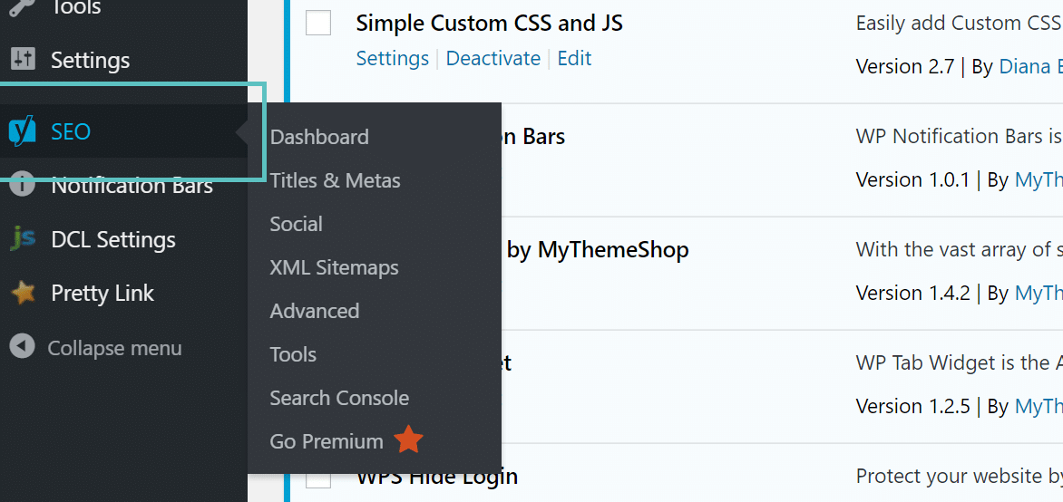 Configurações do Plugin WordPress